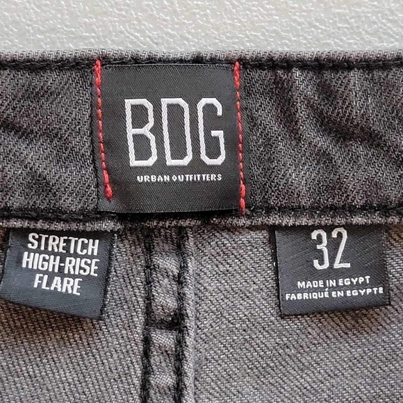 BDG Urban Outfitters Flare Jeans Womens Size 32 Distressed Bootcut Faded Black - Picture 9 of 11